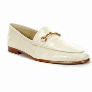 Ivory Croc Sam Edelman Loraine Loafers sz 8.5